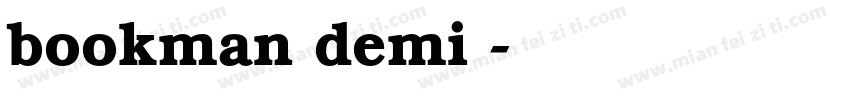 bookman demi字字体转换